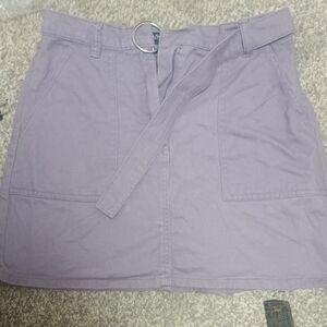 Lilac Mini Skirt with Belt
